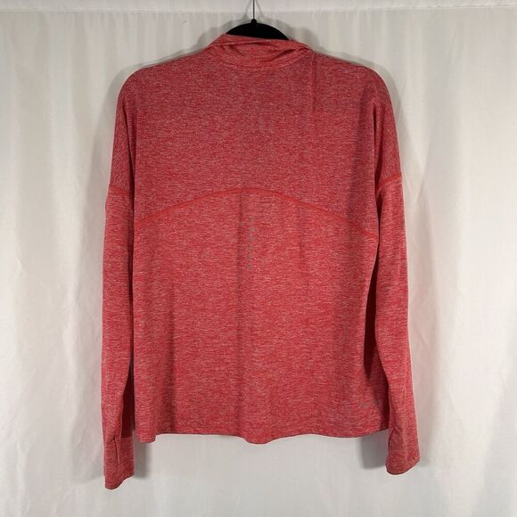 Nike Running Sweater Women's Medium Heathered Red 1/4 Zip Turtleneck Pullover - Picture 6 of 9